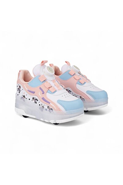Nisanur Shoes Çocuk Ortopedik Patenli Işıklı Tekerlekli Spor Ayakkabı & Patenli 4 Tekerli Rahat Ayakkabı