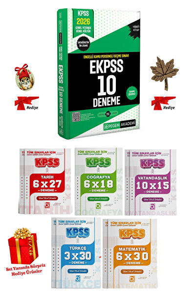 Pegem Akademi Yayıncılık Pegem 2026 EKPSS Lise Ortaöğretim Ön Lisans 10 + Big...