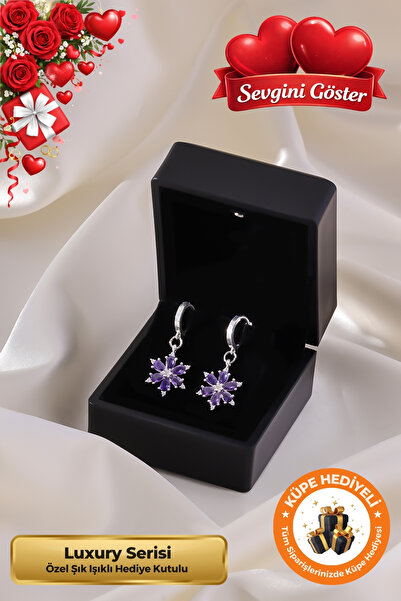 Lucente Jewellery Işıklı Hediye Kutulu Lotus 925 Ayar Gümüş Kaplama Sevgilile...