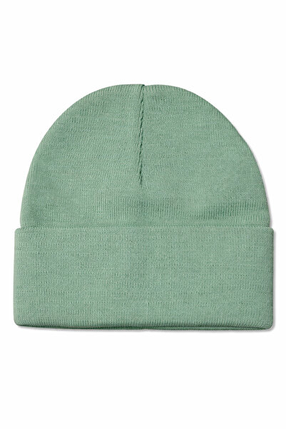 PAKER GİYİM قبعة أساسية قابلة للطي باللون الأخضر المائي للجنسين