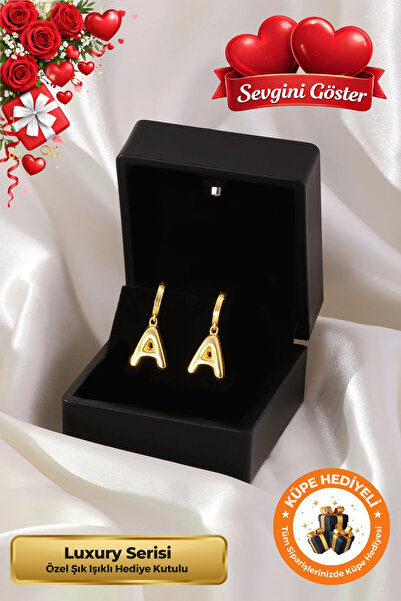 Lucente Jewellery Işıklı Hediye Kutulu A Harfi 925 Ayar Gümüş Kaplama Harf Se...
