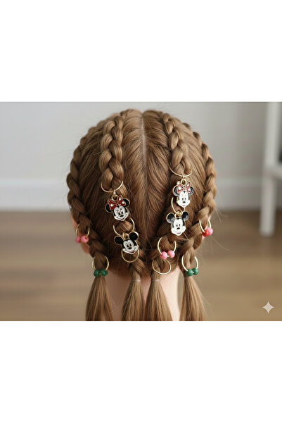 gülümse gel Kız Çocuk 12'li Renkli Saç Süsü Saç Halkası Saç Küpesi Saç Yüzüğü...