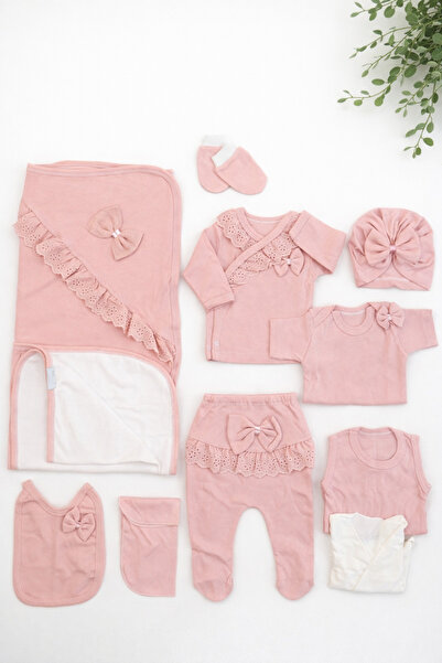 moukou طقم ملابس للمواليد الجدد مكون من 10 قطع مع قماش مطبوع، مناسب للخروج من...