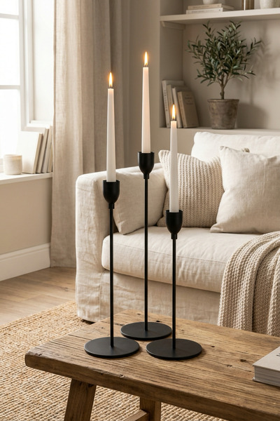 AbajurAksesuar Deco Üçlü Mumluk