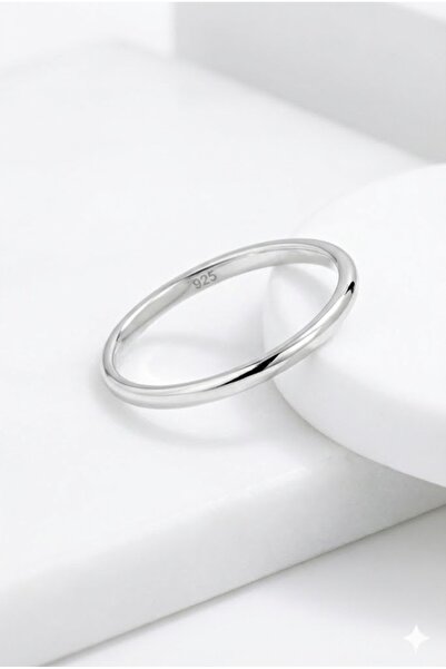 deren gümüş 2mm Bombeli Parlak Gümüş Alyans Kararma Yapmaz Rodajlı