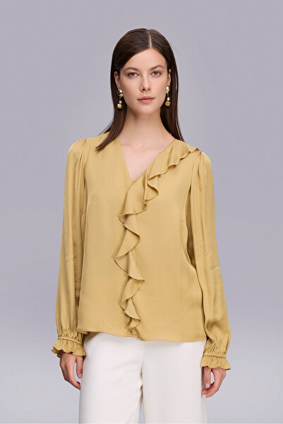 Naramaxx Fırfır Detaylı Saten Bluz