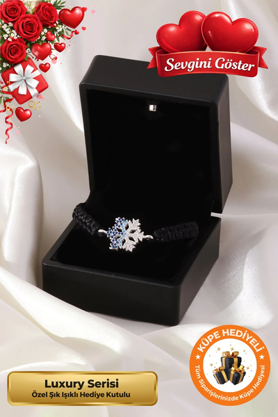 Lucente Jewellery Luxury Serisi Işıklı Hediye Kutulu 925 Ayar Gümüş Kaplama A...