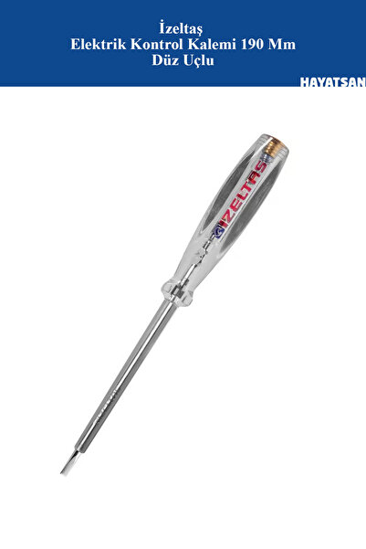 İzeltaş Elektrik Kontrol Kalemi 190 Mm- düz uçlu