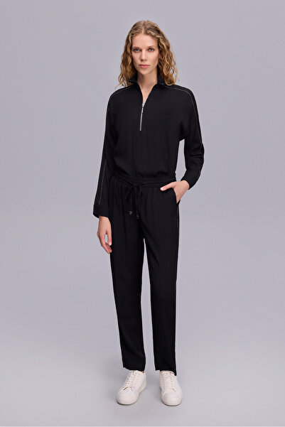 Naramaxx Beli Lastikli Siyah Havuç Pantolon