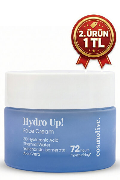 Cosmolive Yüz Kremi | 72 Saat Etkili Nemlendirici | 8d Hyaluronik Asit | Aloe...