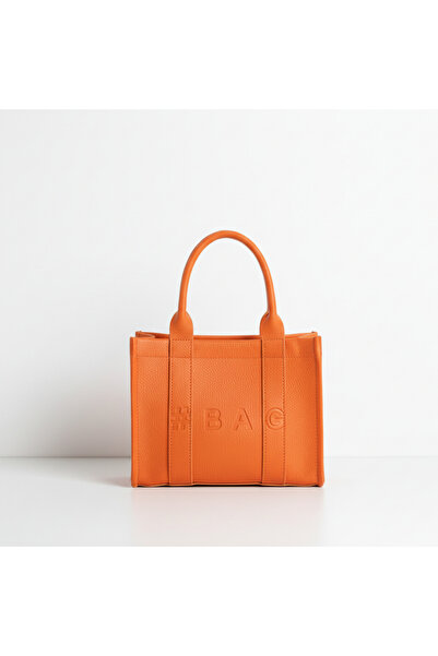Baghashtag Πορτοκαλί Δερμάτινη Μίνι Τσάντα