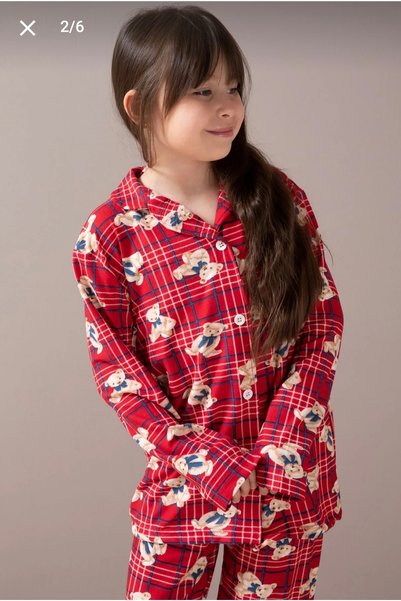 zahider Girl's Cotton Suede Fabric Buttoned Pajama Set