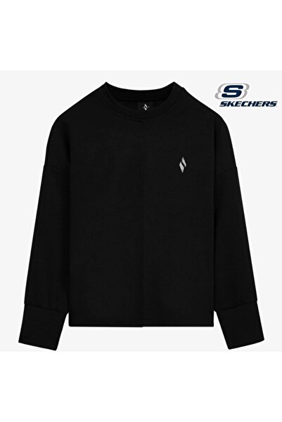 SKECHERS W Soft Touch Eco Crew Neck Sweatshirt S232181 Women's Sweatshirt Black