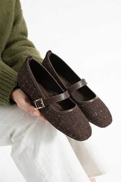 STOCON Твітовий матеріал Балетки Шикарні застібки Ортопедична підошва Повсякд...