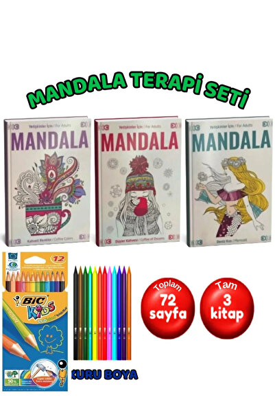 GÖNÜL YAYINCILIK Mandala Büyükler Için Boyama Seti - Adet Terapi Boyama Kitab...