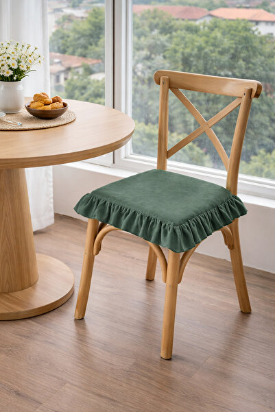 RİTMOHOME Frilly verde Vintage, țară, Boemian, Rustic Frilly scandinav pernă ...