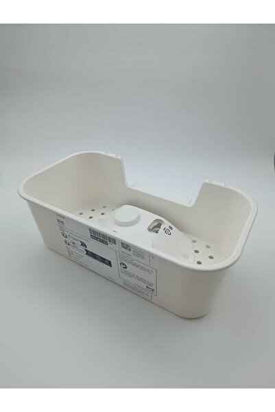 IKEA Beyaz Duş Sepeti Kare Banyo Raf Vantuzlu Banyo Rafı 28x17x17