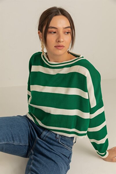 Ece Трикотажний кардиган з пуговицями та помпонами, зелений кремовий