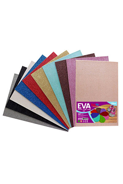 ALPJOY 50X70 Eva Sheet Glitter Mixed Color 10 Pack
