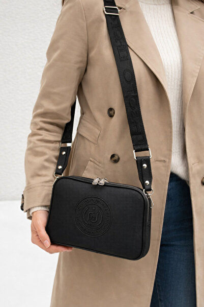 Just Polo Kadın Siyah 5 Bölmeli Omuz Ve Çapraz Askılı Çantası-BD6000