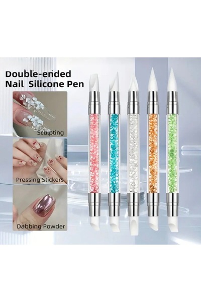 QNAİL PROFESSİONAL Hamur Jel Şekil Verme Fırçası Nail Art Fırça Silikon Tırna...