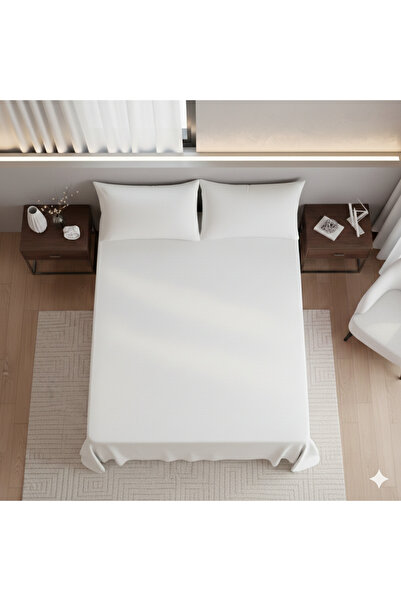 Zarif Home Простирадло з органічної бавовни Akfil (Battal Boy) Біле - 240 x 260