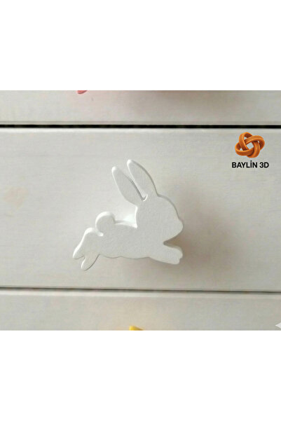Baylin3D Λαβή ντουλάπας με φιγούρα κουνελιού - Παιδικό δωμάτιο μοντέρνο και κ...