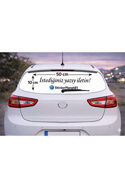 AlpiLeo Kişiye Özel Hackback Araç Arka Cam Yazısı Sticker| Golf,Corsa Polo vb...