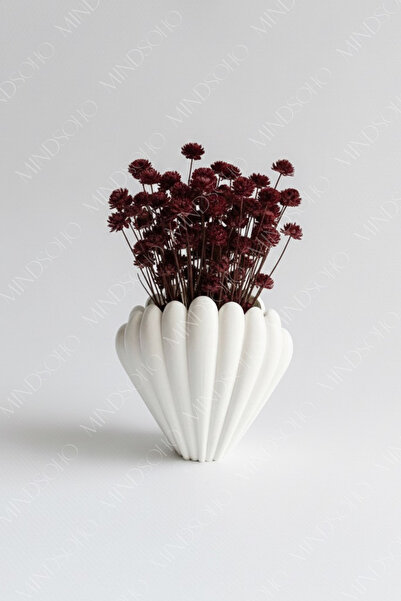 mindsoho Dekoratif Bohem İstiridye Vazo Küçük | 9cm