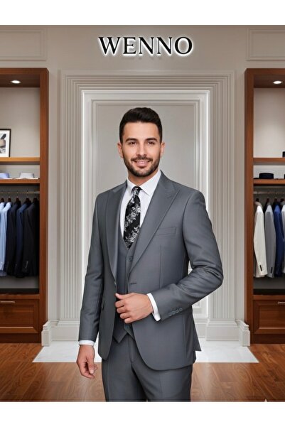 WENNO Vest Set Grey Color Suit