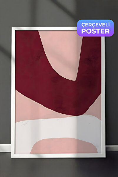 Postifull Slika u beloj ramu, zidna slika, asimetrični oblici, serija Comfort...