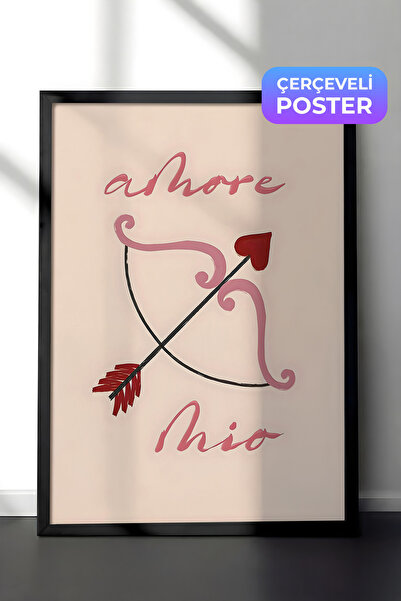 Postifull Crna uokvirena slika, set postera i okvira, serija Amore Mio Comfor...