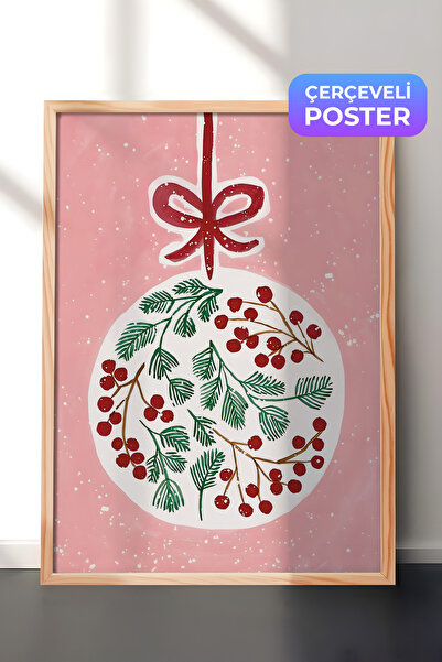 Postifull Slika u drvenom okviru, uokviren novogodišnji poster, novogodišnja ...