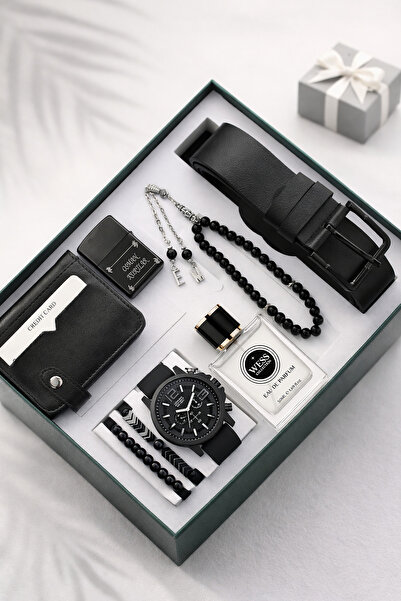 wesscollection Erkek Kol Saati Parfüm Çakmak Kemer Cüzdan Tesbih ve Bileklik ...