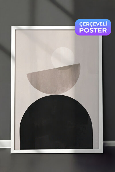 Postifull Grafički oblici br. 4, uokvirena slika, beli okvir i poster, zidna ...