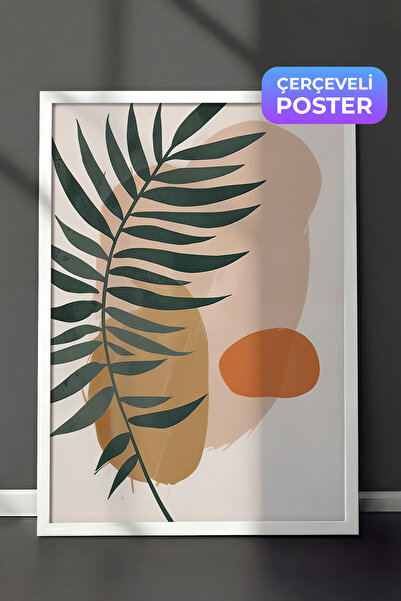 Postifull Apstraktna slika u okviru grane, beli okvir i poster, zidna slika s...