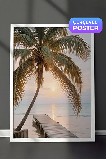 Postifull Tropska mol uokvirena slika, beli okvir i poster, zidna slika serij...