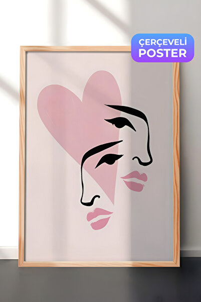 Postifull Slika u ramu "Nas dvoje", drveni okvir i poster, vertikalna zidna s...