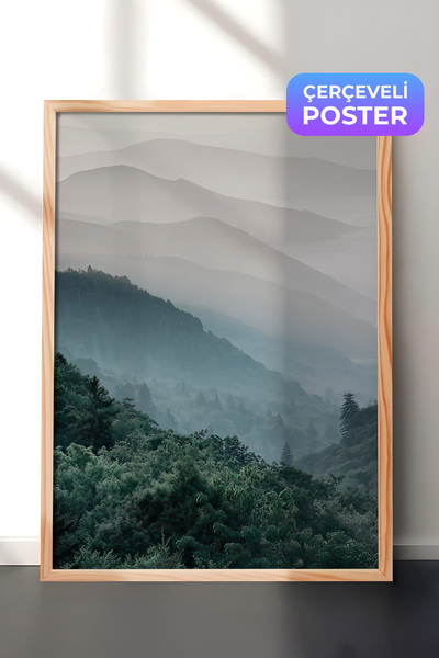 Postifull Smećaške brda Uramljena slika, drveni okvir i poster, vertikalna zi...