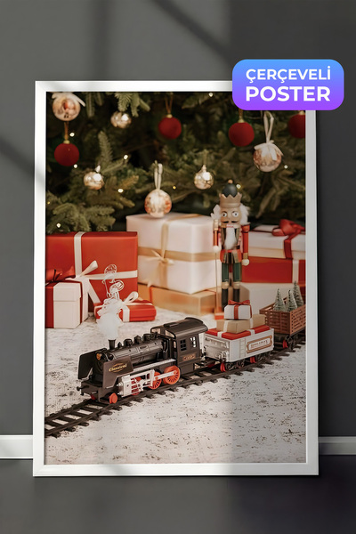 Postifull Slika u belom okviru, novogodišnji poster, novogodišnja dekoracija,...