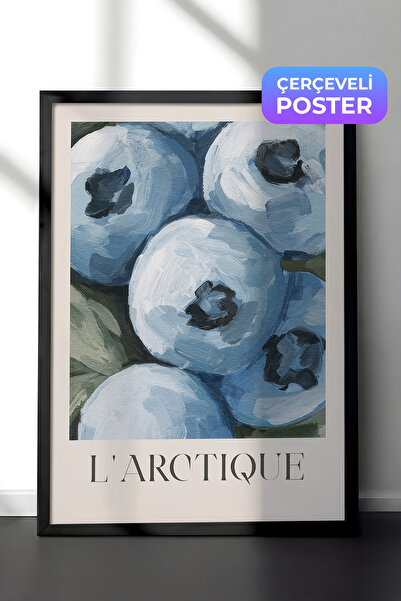 Postifull The Arctic  Çerçeveli Tablo, Siyah Çerçeve ve Poster, Dikey Duvar T...