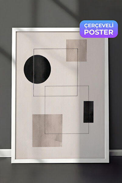 Postifull Grafički oblici br. 6, uokvirena slika, beli okvir i poster, zidna ...