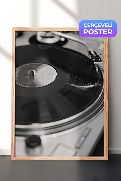 Postifull Vinyl Record Çerçeveli Tablo, Ahşap Çerçeve ve Poster, Dikey Duvar ...