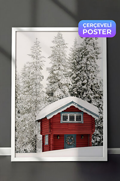 Postifull Slika u beloj ramovini, novogodišnji poster, novogodišnja dekoracij...