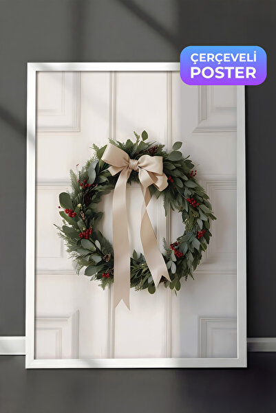 Postifull Slika u belom okviru, novogodišnji poster, novogodišnja dekoracija,...