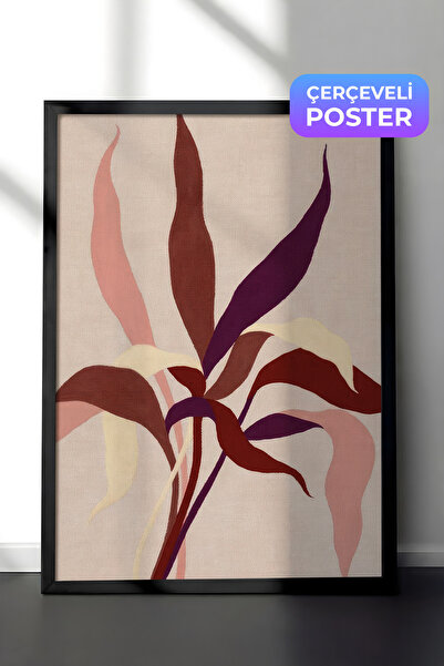 Postifull Slika u ramu sa listovima platna, crni okvir i poster, vertikalna z...