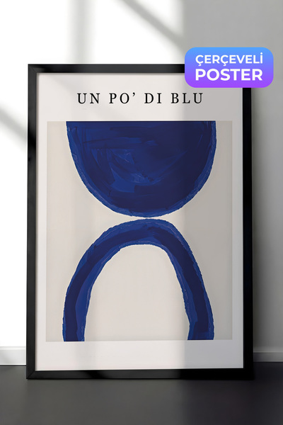 Postifull Siyah Çerçeveli Tablo, Poster ve Çerçeve Seti, Un Po' Di Blu Comfor...