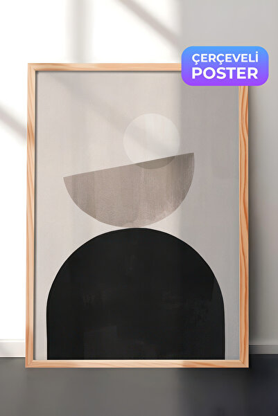 Postifull Grafički oblici br. 4, uokvirena slika, drveni okvir i poster, zidn...