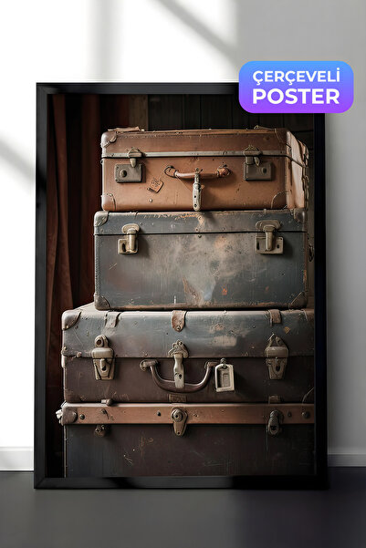 Postifull Slike u okviru kofera, crni okvir i poster, vertikalna zidna slika ...