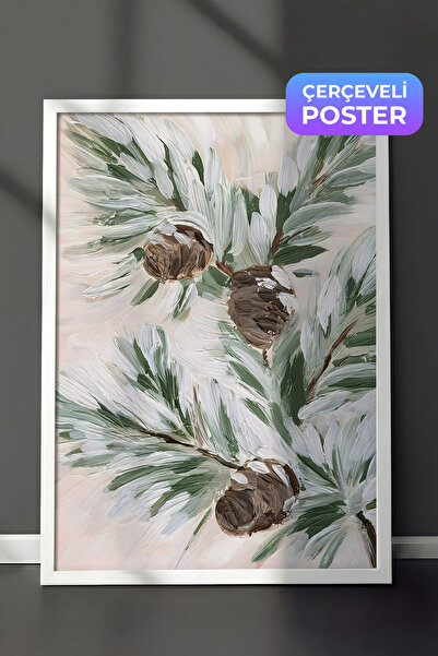 Postifull Slika u belom okviru, novogodišnji poster, novogodišnja dekoracija,...